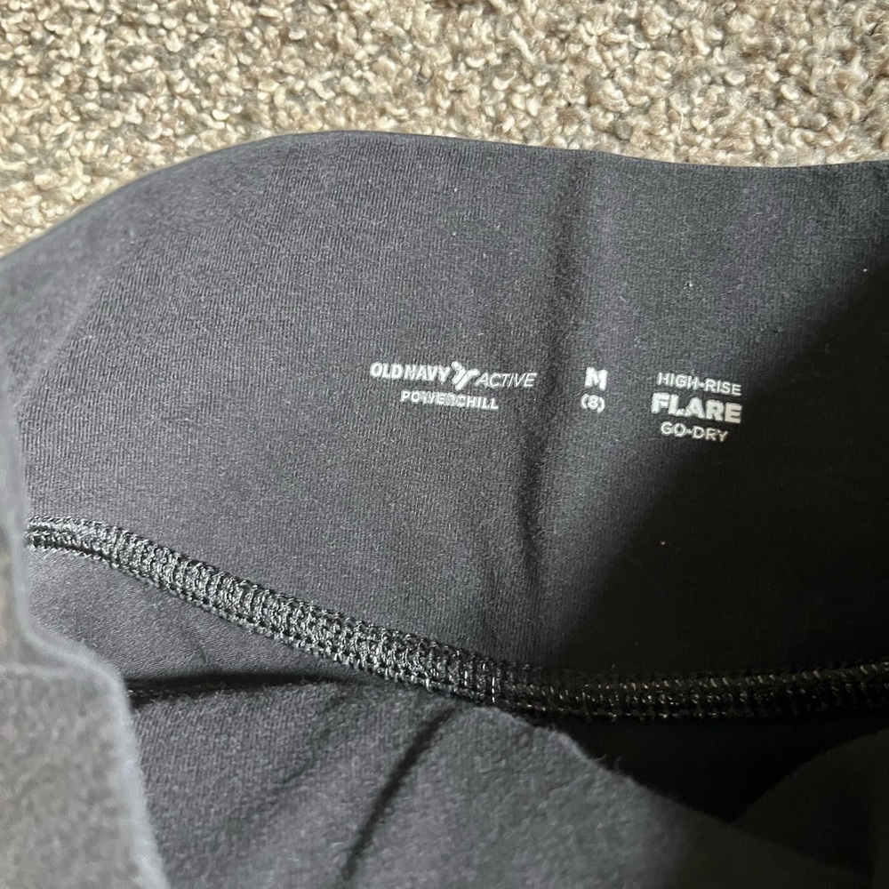 Old Navy Black High-Rise Flare Active Girls Leggings size 8
